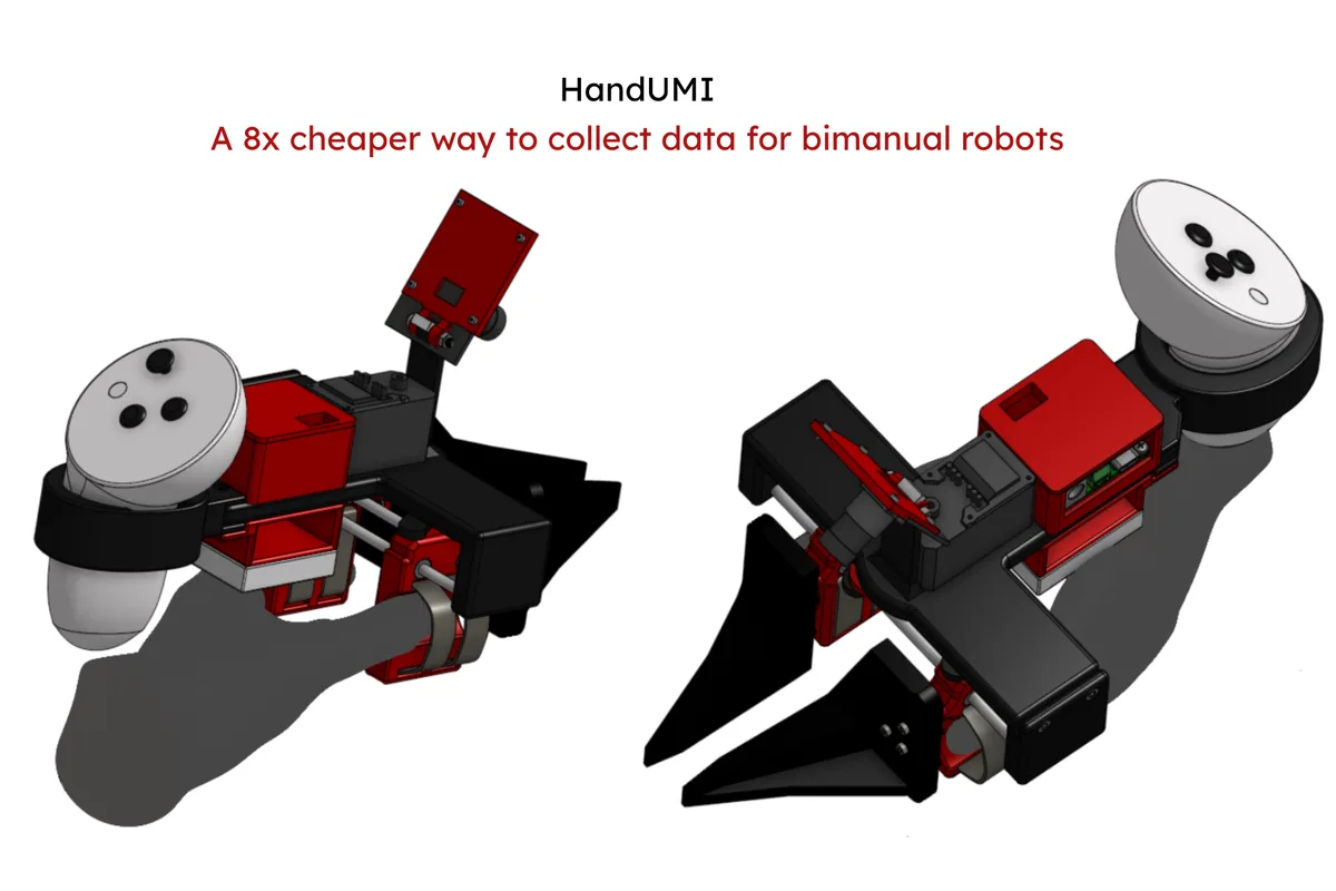 HandUMI: An 8x Cheaper Way to Collect Data for Bimanual Robots